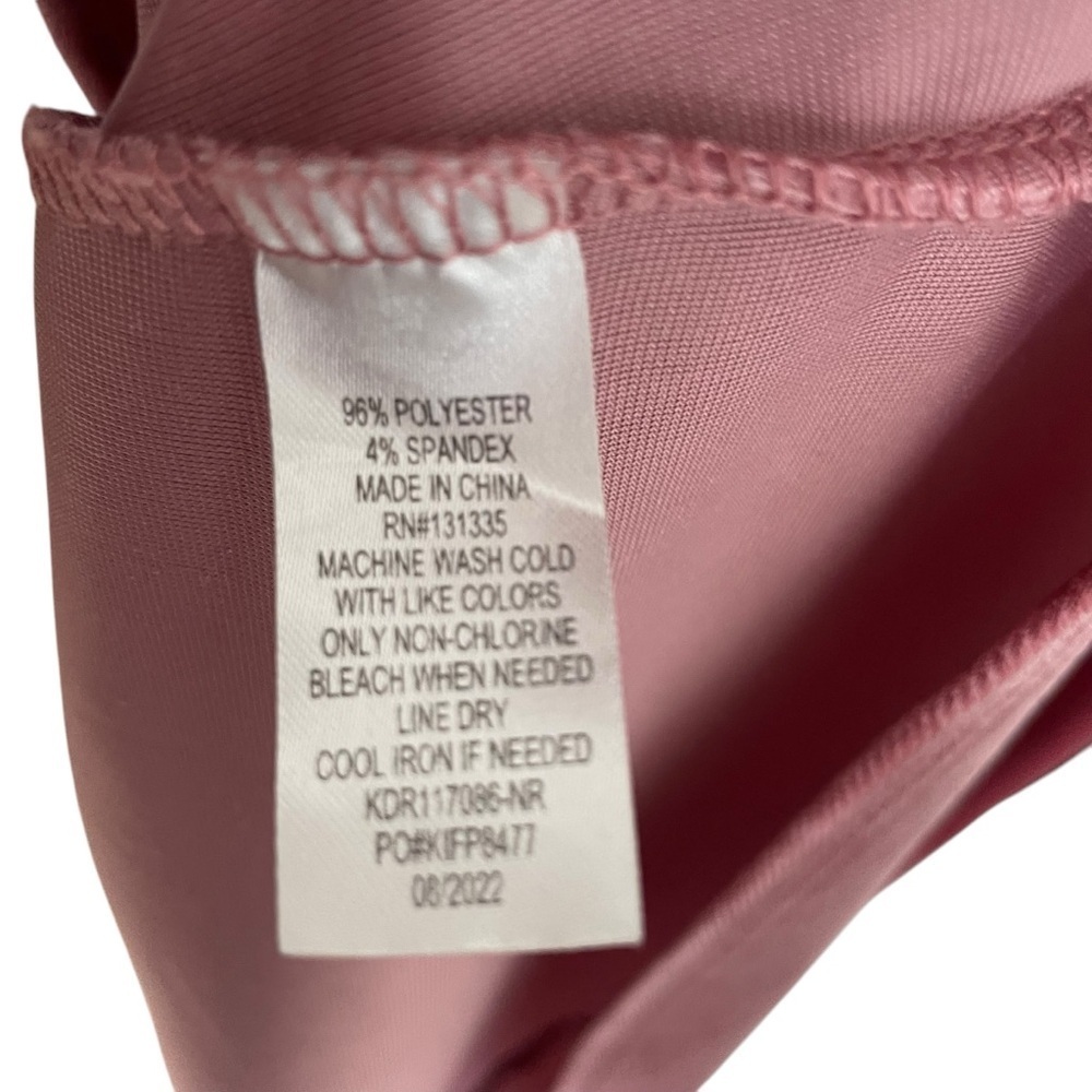 Socialite Pink Velour Wrap Dress Mini V Neck - Picture 6 of 7